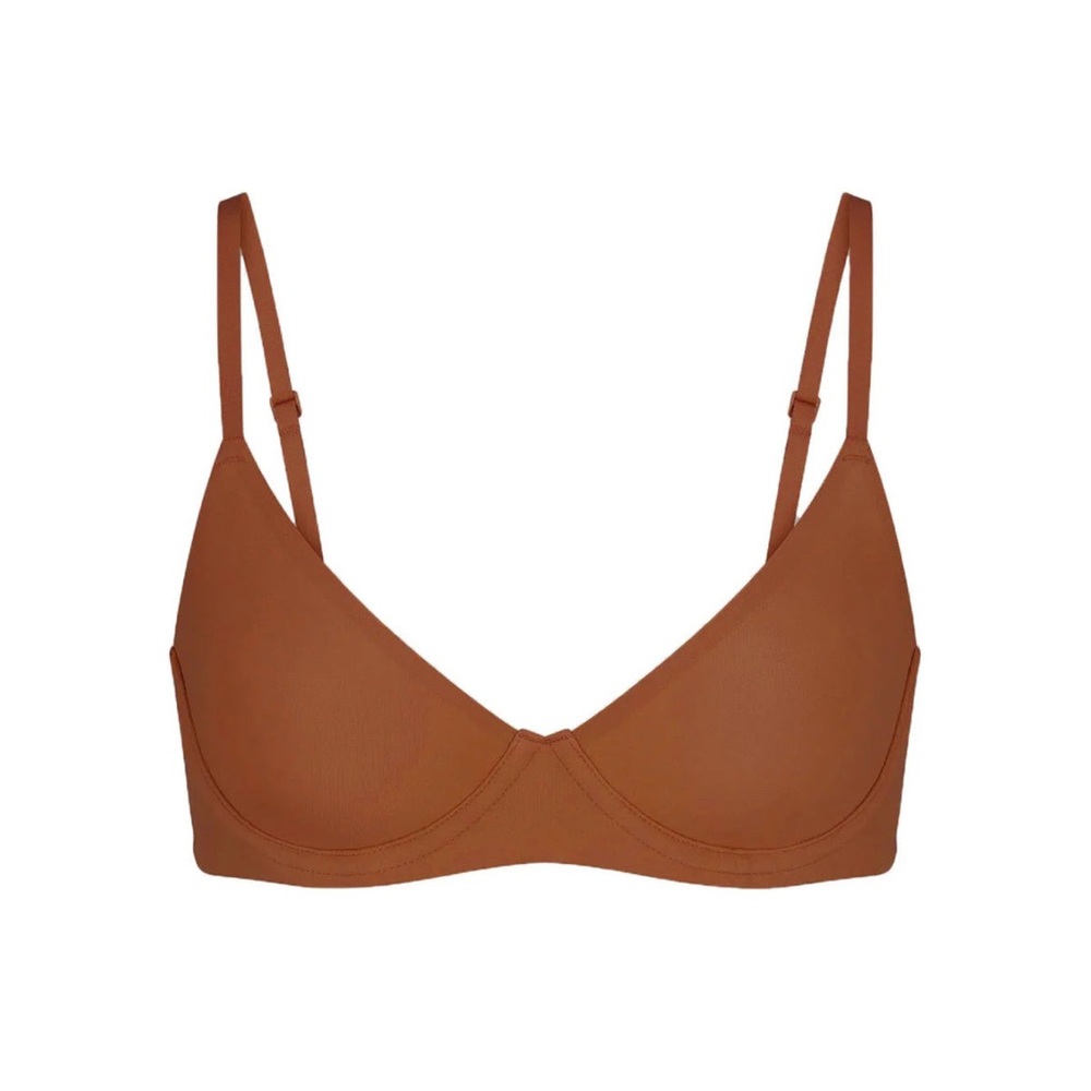 skims Fits Everybody Unlined Demi Bra 32F Bronze
